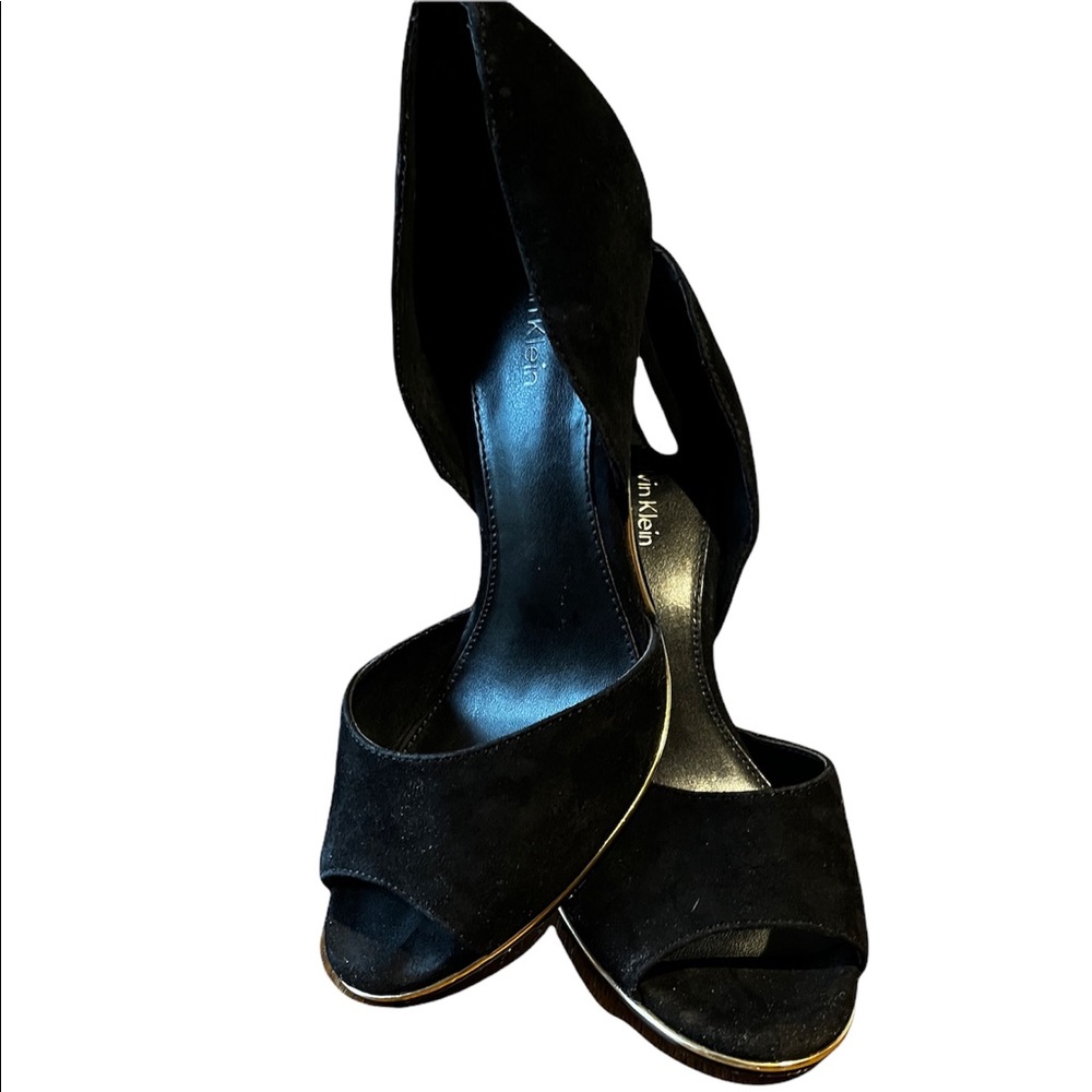 Calvin Klein peep toe heels